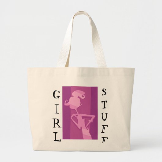 KRW Girl Stuff Fuschia Canvas tas (Voorkant)