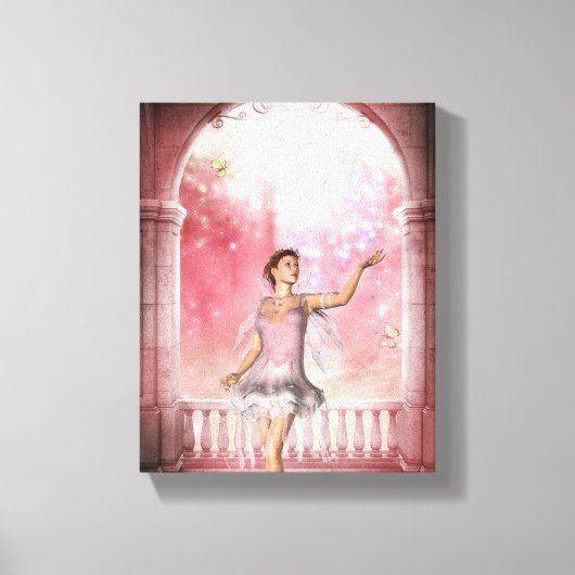 KRW Gloaming in Roze Fantasie Art Canvas Afdruk (Voorkant)