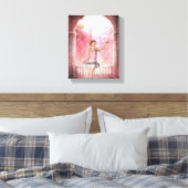 KRW Gloaming in Roze Fantasie Art Canvas Afdruk (Insitu (Slaapkamer))