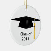 KRW Graduation Cap Custom Date Ornaming Keramisch Ornament (Rechts)