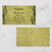 KRW Green Celtic Shamrock Parchment Custom Visitekaartje (Voorkant / Achterkant)