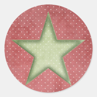 KRW Groene Kerstster 3 Inch Sticker Seal