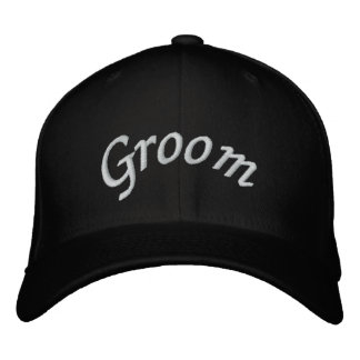 KRW Groom Script Black en White Geborduurde Pet