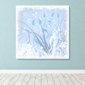 KRW Grunge in Blauw 2 Ingewikkeld Canvas Afdruk (Insitu (Houten vloer))