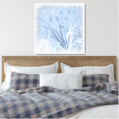 KRW Grunge in Blauw 2 Ingewikkeld Canvas Afdruk (Insitu (Slaapkamer))