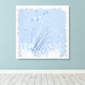 KRW Grunge in blauw omwikkeld canvas Afdruk (Insitu (Houten vloer))