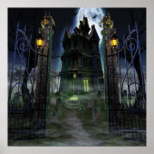 KRW Halloween Decor Poster Creepy Castle (Voorkant)