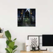 KRW Halloween Decor Poster Creepy Castle (Thuiskantoor)