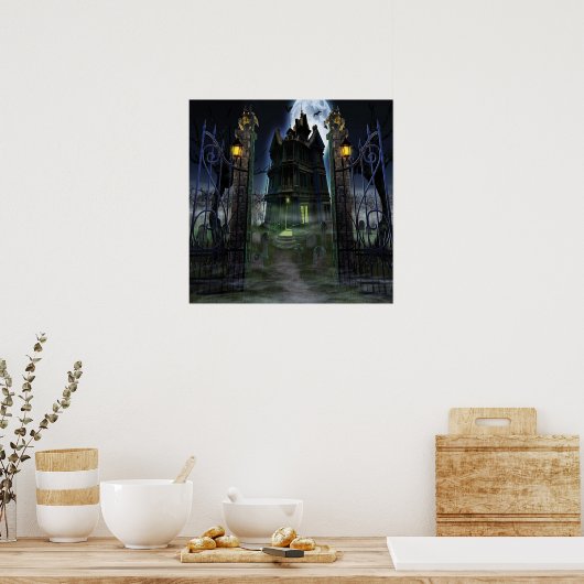 KRW Halloween Decor Poster Creepy Castle (Keuken)