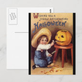 KRW Halloween-kaart met hoge entertainmentfrequen Briefkaart (Voorkant / Achterkant)
