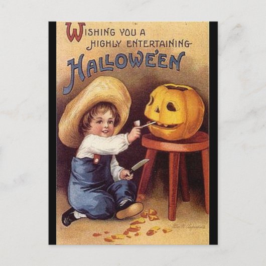 KRW Halloween-kaart met hoge entertainmentfrequen Briefkaart (Voorkant)