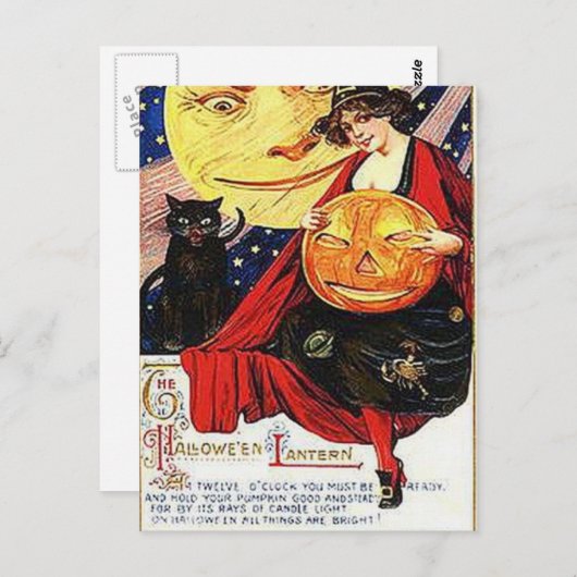 KRW  Halloween Lantern Briefkaart (Voorkant / Achterkant)