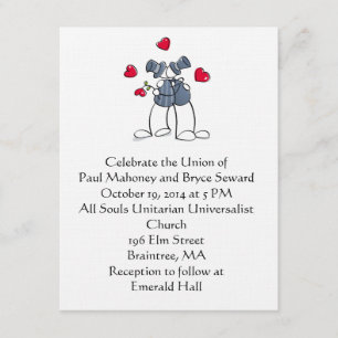 KRW Happy Grooms Gay Marriage Aangepaste uitnodigi Kaart