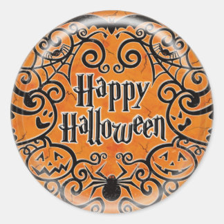 KRW Happy Halloween Scroll Design Sticker