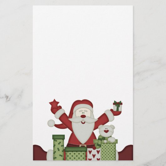 KRW Happy Santa Holiday Stationery Briefpapier (Voorkant)