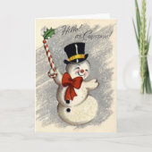 KRW  Happy Snowman Kerst Kaart (Voorkant)