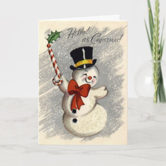 KRW  Happy Snowman Kerst Kaart