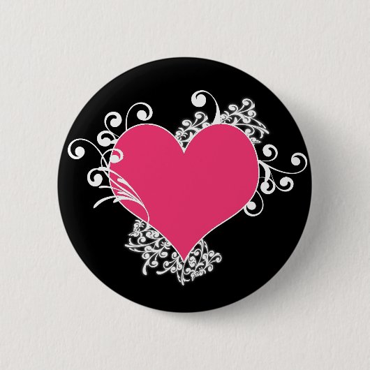 KRW Hearts en Swirls Button (Voorkant)