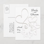 KRW Hearts Save the Date Custom Briefkaart (Voorkant / Achterkant)