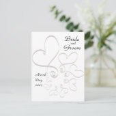 KRW Hearts Save the Date Custom Briefkaart (Staand voorkant)