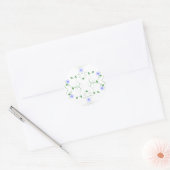KRW Heerlijk Blauw Bloemen 1,5 Inch Sticker (Envelop)
