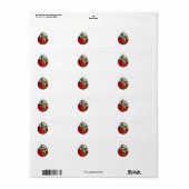 KRW Heerlijk Ornament met Holly Blank Adreslabel Etiket (Full Sheet)