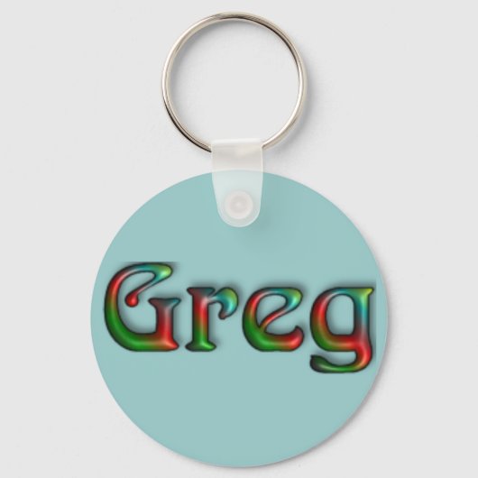 KRW Hippie Groove Name Sleutelhanger - Greg (Voorkant)