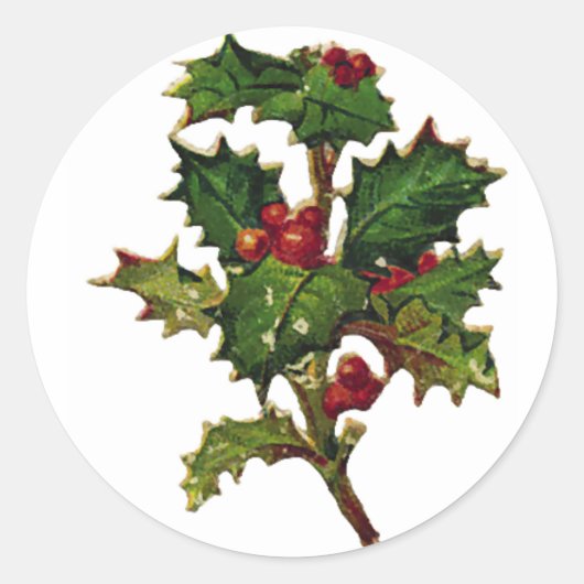 KRW  Holly Design Kerst sticker (Voorkant)
