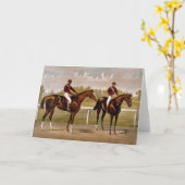 KRW  Horse Racing Kaart - Gepersonaliseerd (Gele Bloem)