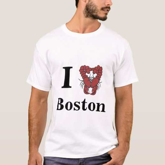 KRW I Love Boston Fun Lobster T-shirt (Voorkant)