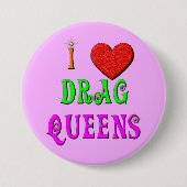 KRW I Love Drag Queens Button (Voorkant)