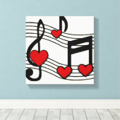 KRW I Love Rock n Roll Canvas Afdruk (Insitu (Houten vloer))