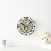 KRW  IJzer Scroll Kijk Roman Numeral Clock Ronde Klok (Huis)
