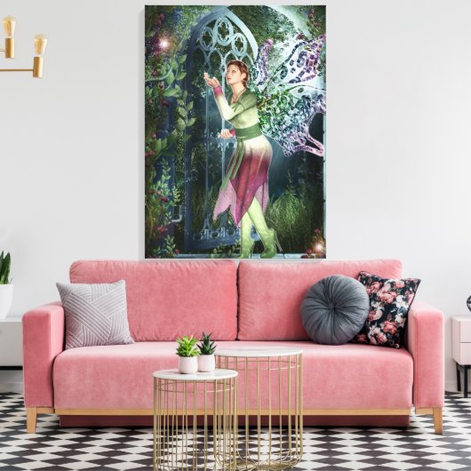 KRW Into the Night Fantasy Faery Art Canvas Afdruk (Insitu (Woonkamer))