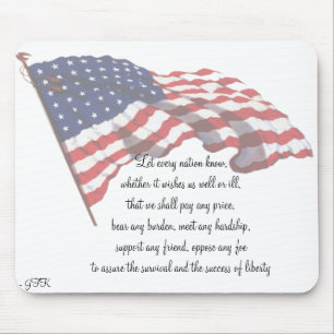 KRW J F Kennedy Quote Mousepad Muismat