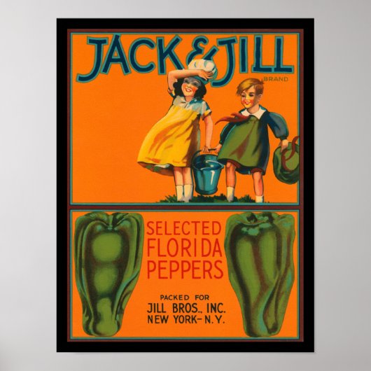KRW  Jack & Jill Peppers Crate Label Poster (Voorkant)