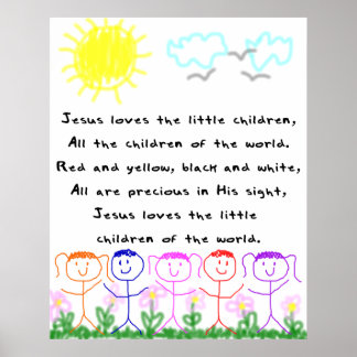 KRW Jesus houdt van de kleine kinderen Poster