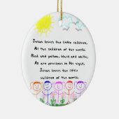 KRW Jesus houdt van de kleine kinderversiering Keramisch Ornament (Rechts)