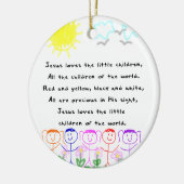 KRW Jesus houdt van de kleine kinderversiering Keramisch Ornament (Links)
