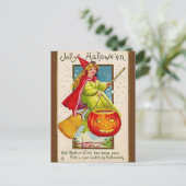KRW Jolly Halloween Witch Feestdagenkaart (Staand voorkant)