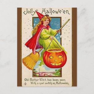 KRW  Jolly Halloween Witch Feestdagenkaart