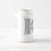 KRW - K - Keltische monogrammed Stein Bierpul (Voorkant links)