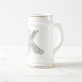 KRW - K - Keltische monogrammed Stein Bierpul (Voorkant rechts)