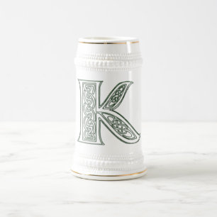 KRW - K - Keltische monogrammed Stein Bierpul