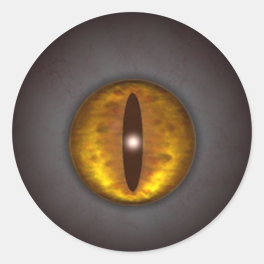 KRW Kattenoog Griezelig Halloween Ronde Sticker (Voorkant)