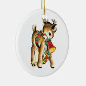 KRW  kerstversiering met renrenrendieren Keramisch Ornament (Rechts)