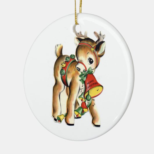 KRW  kerstversiering met renrenrendieren Keramisch Ornament (Links)