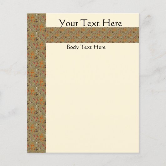 KRW kleurige herfst laat kleine brochure Sjabloon  (Voorkant)