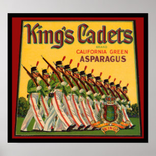 KRW  koningskadetten Asparagus-kratellabel Poster