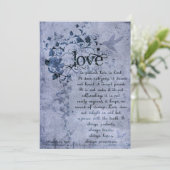 KRW Korintiërs Liefde is: Bruiloft Uitnodiging Mar (Staand voorkant)